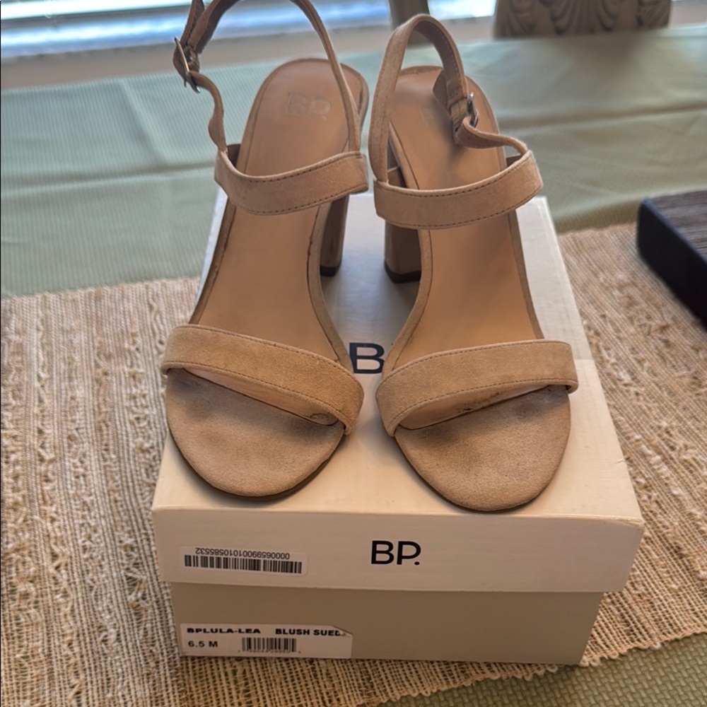 BP Blush Block Heel Sandals
